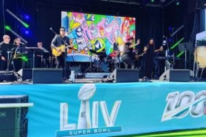 Latin Allstar performing at Super Bowl LIV
