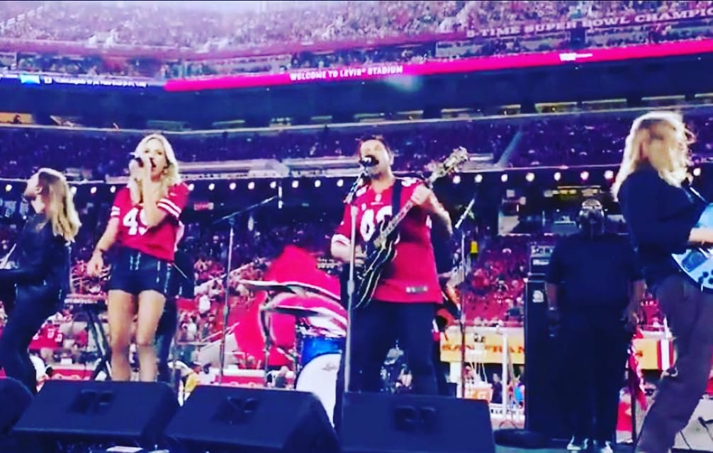 Haley and Michaels perform at Halftime on Monday Night Football, Levi’s Stadium, Santa Clara, CA 2019