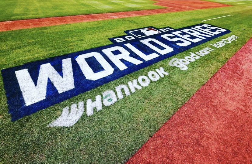 2021 World Series Branding on field
